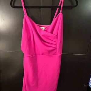 She + Sky Pink Ruched Sheath Dress NWOT